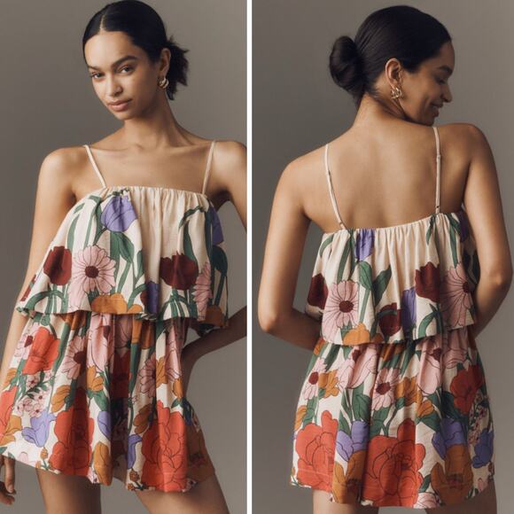 FARM Rio Dresses & Skirts - FARM RIO Tiered Floral Mini Dress Size Medium